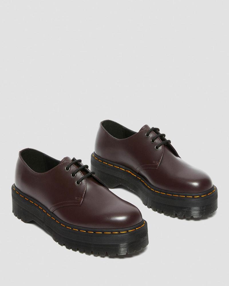 Dr Martens 1461 Smooth Leren Platform Schoenen Heren Bordeaux | NL 195MQZ